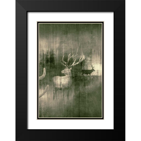 Open Plain Black Modern Wood Framed Art Print with Double Matting by PI Studio