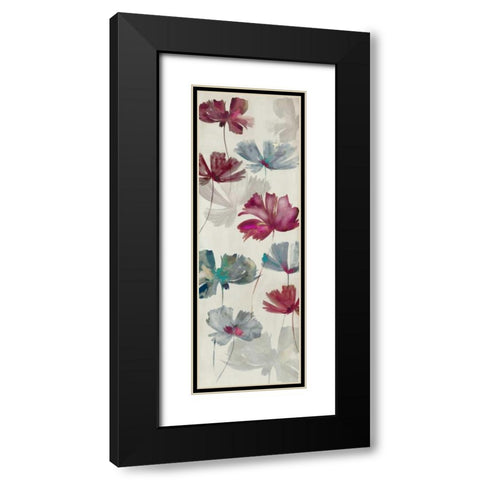 Ruffled Petals I Black Modern Wood Framed Art Print with Double Matting by PI Studio