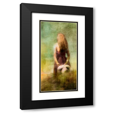 Nymph Kiss II Black Modern Wood Framed Art Print with Double Matting by PI Studio