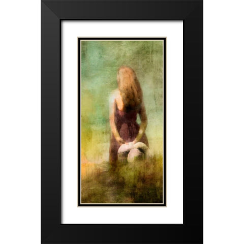 Nymph Kiss II Black Modern Wood Framed Art Print with Double Matting by PI Studio