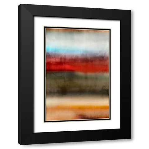 Tribal Colour Wash I Black Modern Wood Framed Art Print with Double Matting by PI Studio