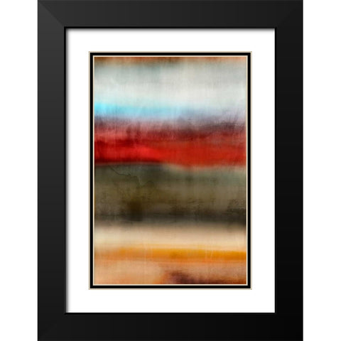 Tribal Colour Wash I Black Modern Wood Framed Art Print with Double Matting by PI Studio