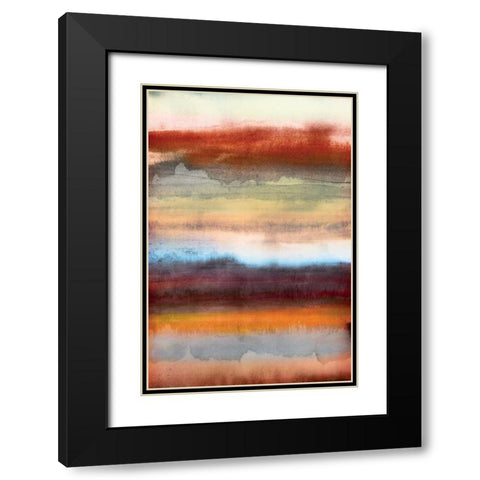 Tribal Colour Wash II Black Modern Wood Framed Art Print with Double Matting by PI Studio