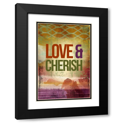 Happily Ever After Black Modern Wood Framed Art Print with Double Matting by PI Studio