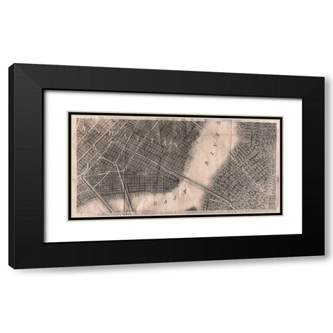 Brooklyn Black Modern Wood Framed Art Print with Double Matting by PI Studio