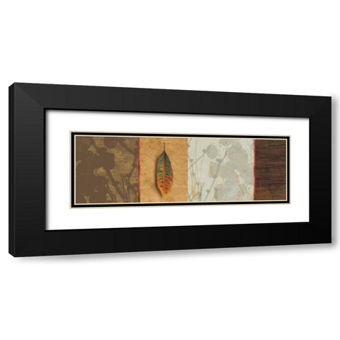 Leaf Song Black Modern Wood Framed Art Print with Double Matting by Pearce, Allison