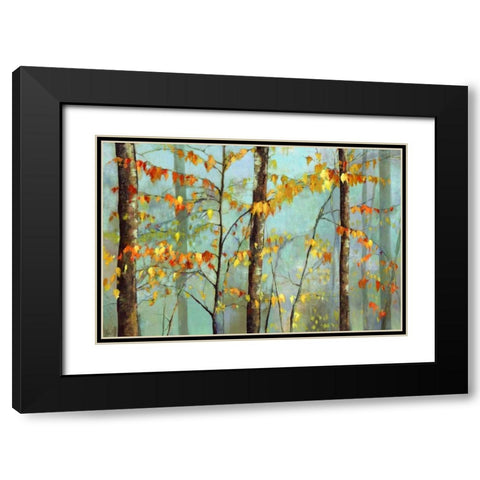 Delicate Branches Black Modern Wood Framed Art Print with Double Matting by Pearce, Allison