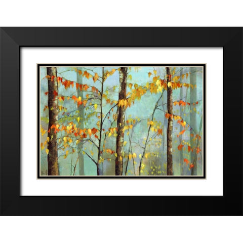 Delicate Branches Black Modern Wood Framed Art Print with Double Matting by Pearce, Allison