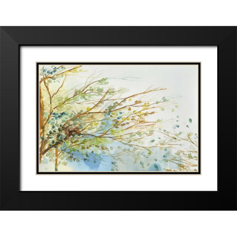 Windblown Black Modern Wood Framed Art Print with Double Matting by Pearce, Allison