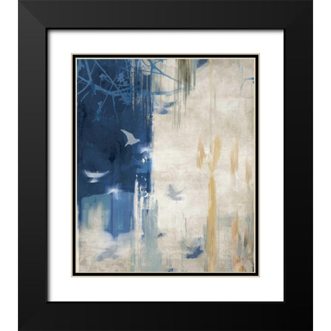 Unquiet Stone I Black Modern Wood Framed Art Print with Double Matting by PI Galerie