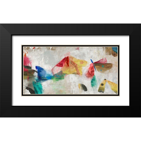 Kisses Entwined Black Modern Wood Framed Art Print with Double Matting by PI Galerie