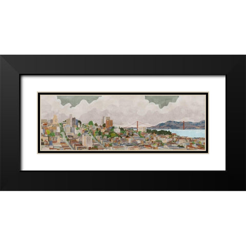 San Francisco Black Modern Wood Framed Art Print with Double Matting by PI Galerie