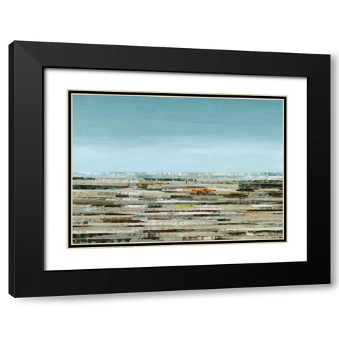 Gradiation Black Modern Wood Framed Art Print with Double Matting by PI Galerie