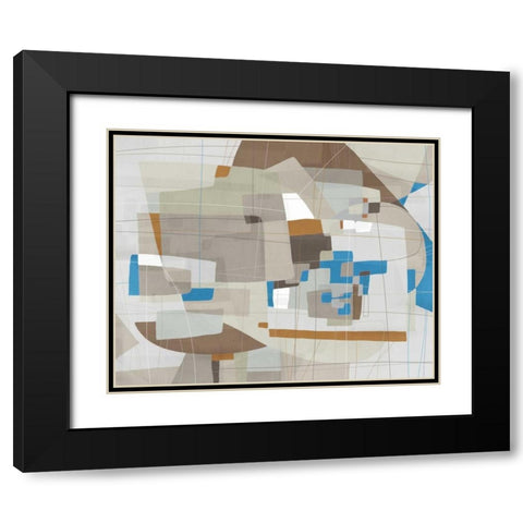 Somatic Beat I Black Modern Wood Framed Art Print with Double Matting by PI Galerie