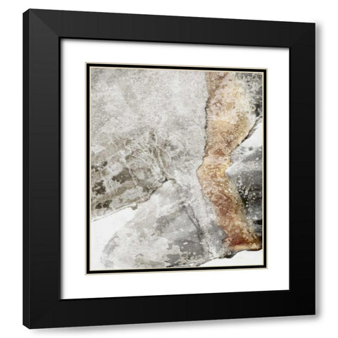 Scattered Rocks II Black Modern Wood Framed Art Print with Double Matting by PI Galerie