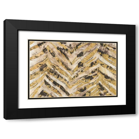 New Zebra I Black Modern Wood Framed Art Print with Double Matting by PI Galerie
