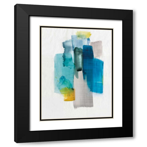 Paper Magic Black Modern Wood Framed Art Print with Double Matting by PI Galerie