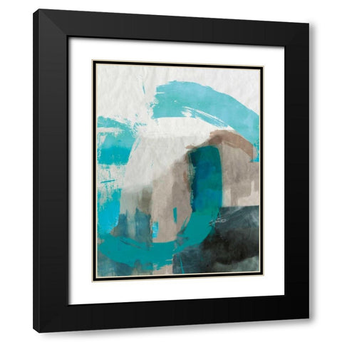 Sun Dune Black Modern Wood Framed Art Print with Double Matting by PI Galerie