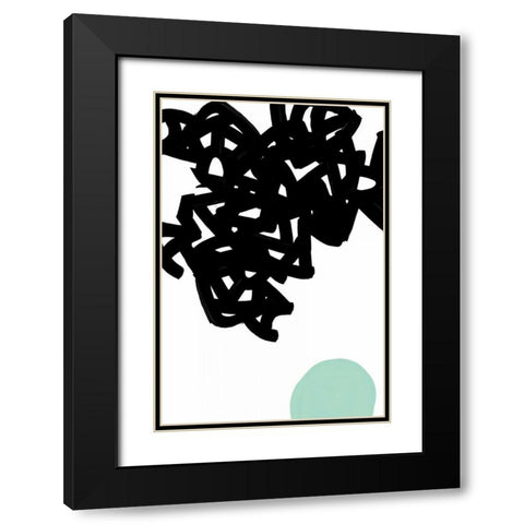Gesture I Black Modern Wood Framed Art Print with Double Matting by PI Galerie