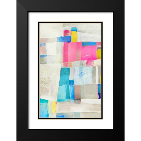 Blake II Black Modern Wood Framed Art Print with Double Matting by PI Galerie