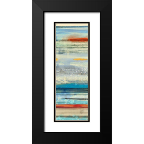 Sunstreaks II Black Modern Wood Framed Art Print with Double Matting by PI Galerie