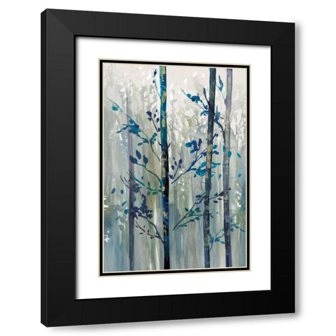 Fogg I Black Modern Wood Framed Art Print with Double Matting by PI Galerie