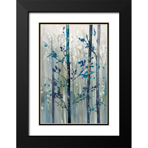 Fogg I Black Modern Wood Framed Art Print with Double Matting by PI Galerie