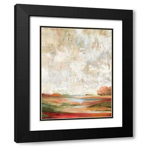 Wild Fields Black Modern Wood Framed Art Print with Double Matting by PI Galerie