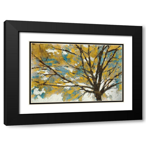 Soleil  Black Modern Wood Framed Art Print with Double Matting by PI Galerie