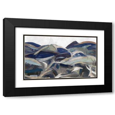 Gesture Land II Black Modern Wood Framed Art Print with Double Matting by PI Galerie