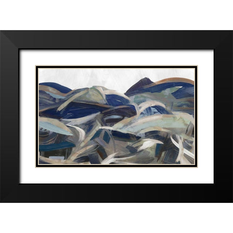 Gesture Land II Black Modern Wood Framed Art Print with Double Matting by PI Galerie