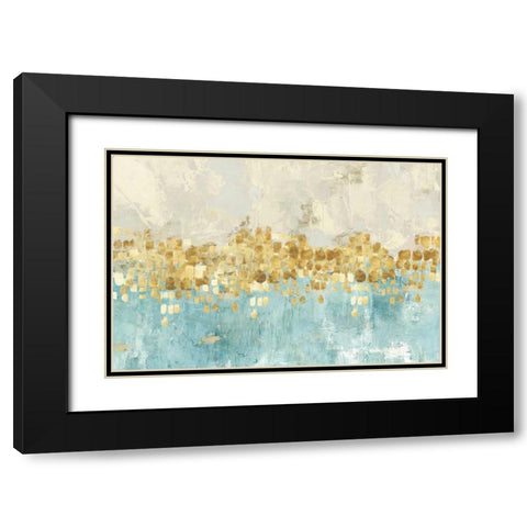 Dancing Stars Black Modern Wood Framed Art Print with Double Matting by PI Galerie