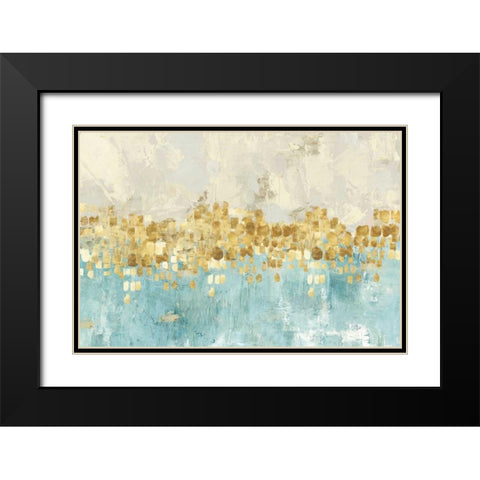 Dancing Stars Black Modern Wood Framed Art Print with Double Matting by PI Galerie