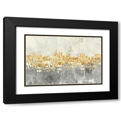 Dancing Stars Black Version Black Modern Wood Framed Art Print with Double Matting by PI Studio