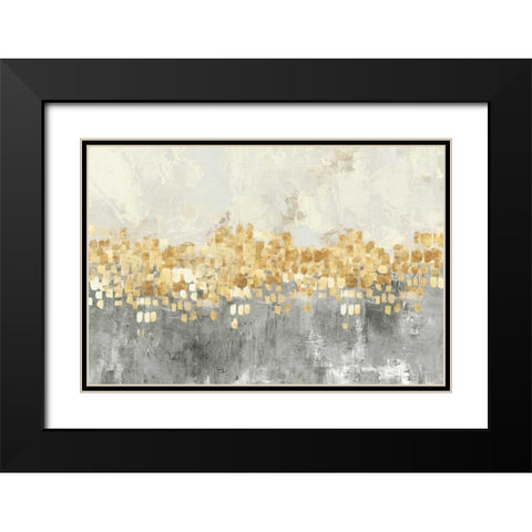 Dancing Stars Black Version Black Modern Wood Framed Art Print with Double Matting by PI Studio