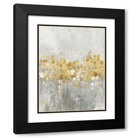 Dancing Stars Black Modern Wood Framed Art Print with Double Matting by PI Studio