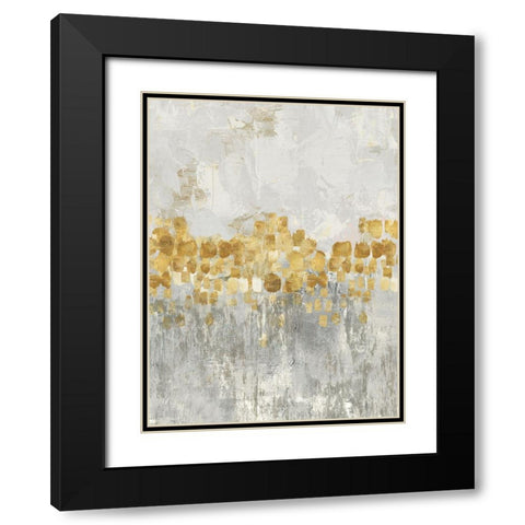 Dancing Stars Black Modern Wood Framed Art Print with Double Matting by PI Studio