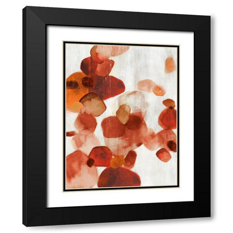 Shadow Pebbles I Cinnamon Version Black Modern Wood Framed Art Print with Double Matting by PI Studio