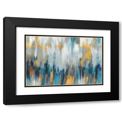 Echoes Black Modern Wood Framed Art Print with Double Matting by PI Galerie