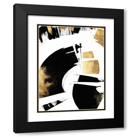 Art Deco I Black Modern Wood Framed Art Print with Double Matting by PI Studio