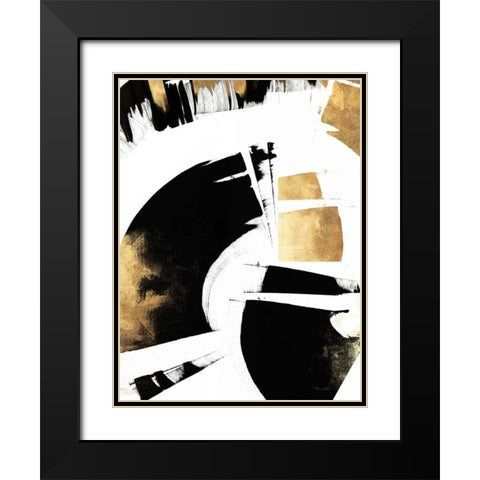 Art Deco I Black Modern Wood Framed Art Print with Double Matting by PI Studio