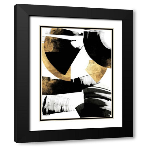 Art Deco II Black Modern Wood Framed Art Print with Double Matting by PI Studio