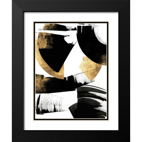 Art Deco II Black Modern Wood Framed Art Print with Double Matting by PI Studio