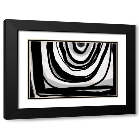 Edges I Black Modern Wood Framed Art Print with Double Matting by PI Galerie
