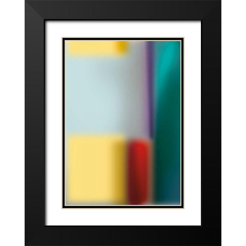 Smooth Glass I Black Modern Wood Framed Art Print with Double Matting by PI Galerie