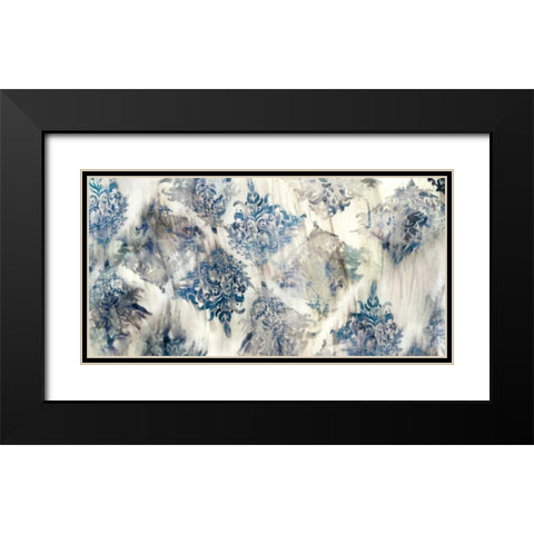 Lucid Damask I Black Modern Wood Framed Art Print with Double Matting by PI Galerie