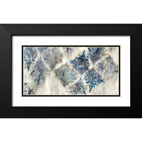 Lucid Damask II Black Modern Wood Framed Art Print with Double Matting by PI Galerie