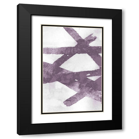 Gestures I Lavender Version Black Modern Wood Framed Art Print with Double Matting by PI Studio