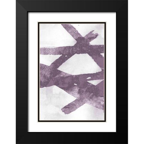 Gestures I Lavender Version Black Modern Wood Framed Art Print with Double Matting by PI Studio