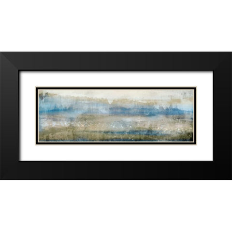 Gold Field Black Modern Wood Framed Art Print with Double Matting by PI Studio